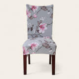 Chair Cover – Magnolia Floral – Pearl Grey