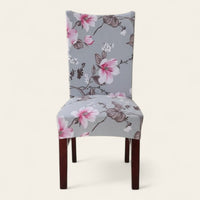 Chair Cover – Magnolia Floral – Pearl Grey