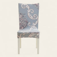 Chair Cover – Paisley Print – Pearl Grey