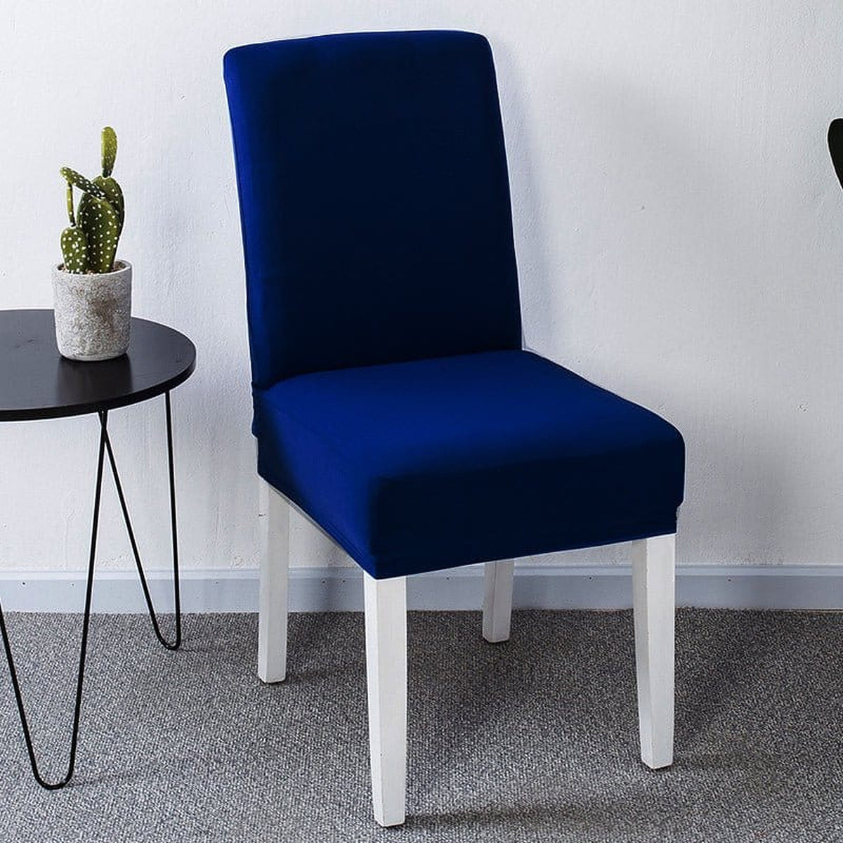 Chair Cover – Plain Stretch – Midnight Navy