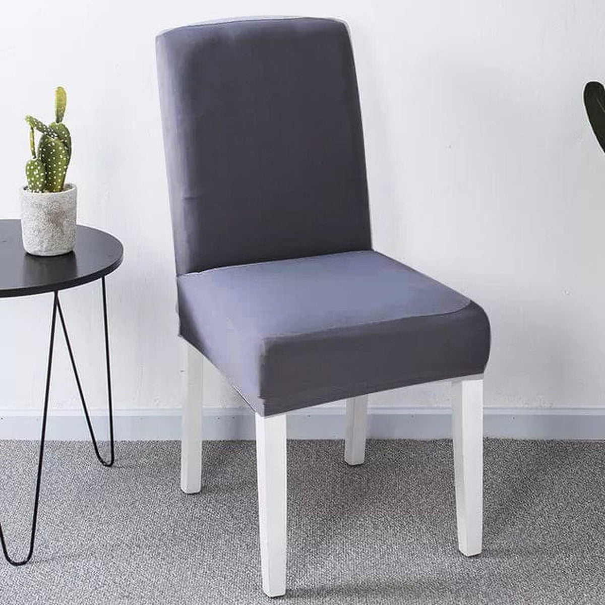 Chair Cover – Plain Stretch – Charcoal