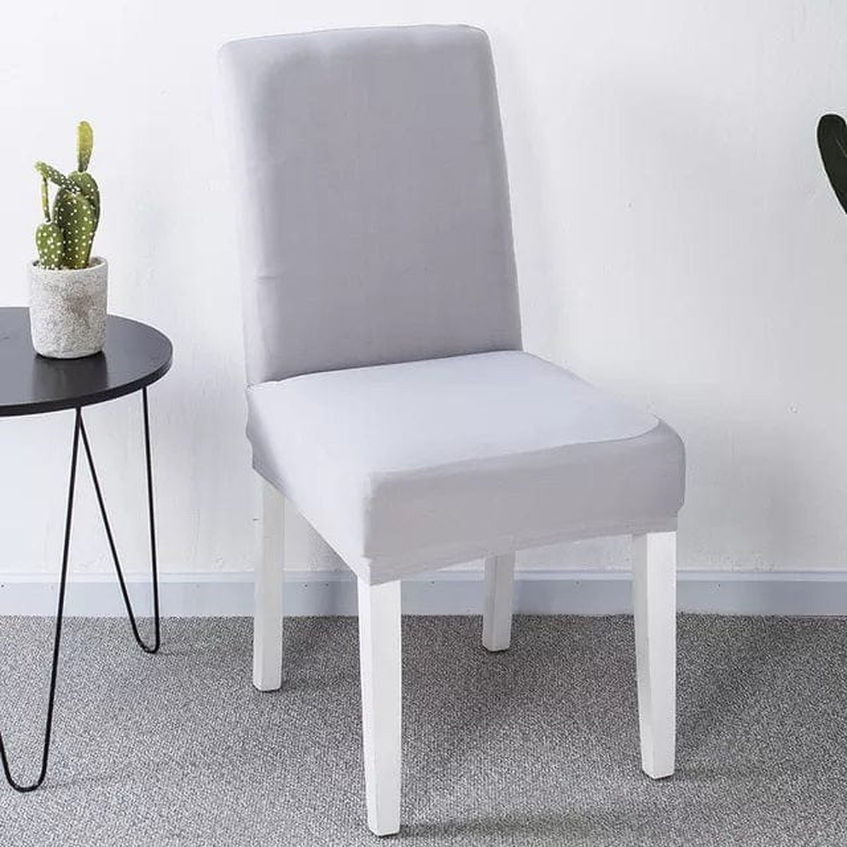 Chair Cover – Plain Stretch – Pearl Grey