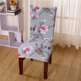 Chair Cover – Magnolia Floral – Pearl Grey