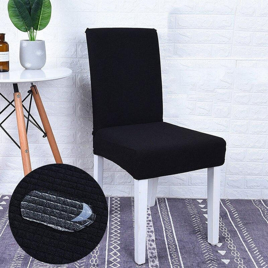 Chair Cover – Herringbone Knit – Ink Black