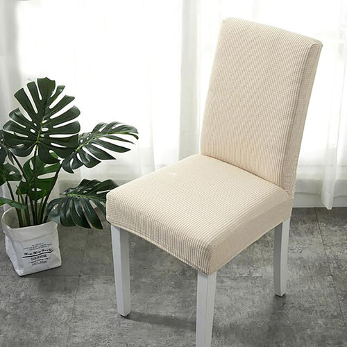 Chair Cover – Herringbone Knit – Ivory Cream