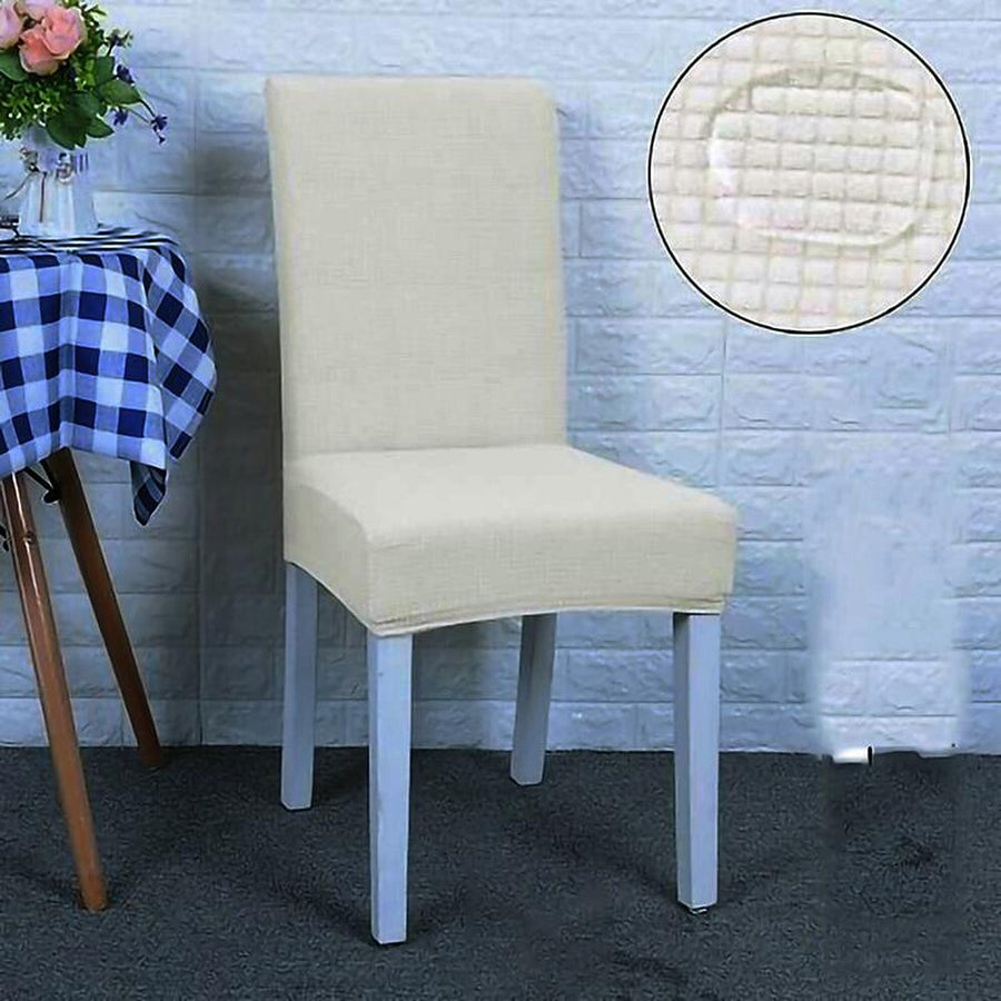 Chair Cover – Herringbone Knit – Ivory Cream