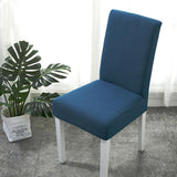 Chair Cover – Herringbone Knit – Stormy Blue