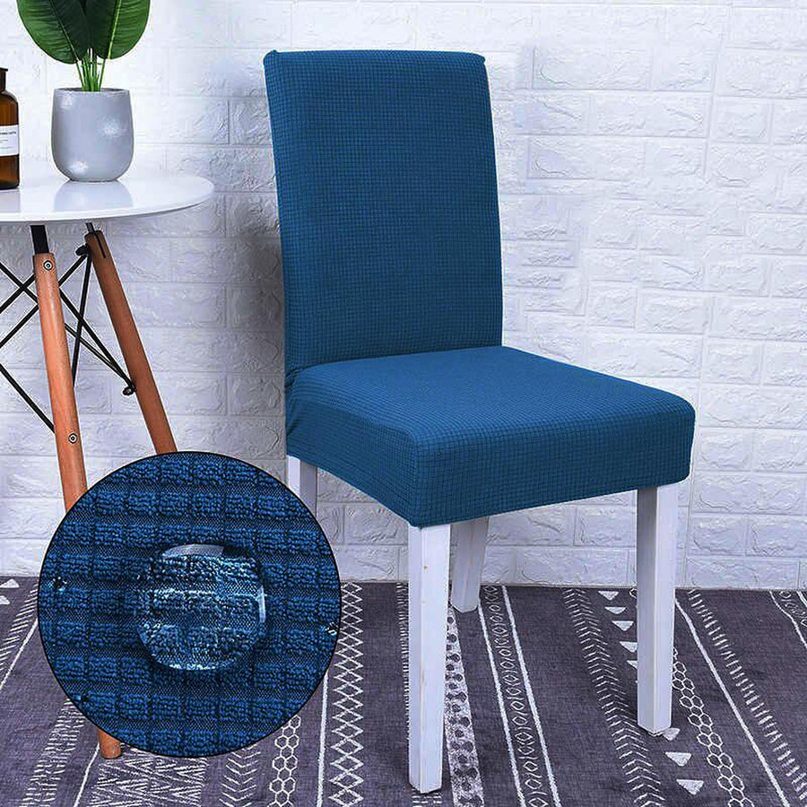 Chair Cover – Herringbone Knit – Stormy Blue
