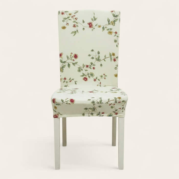 Chair Cover – Wildflower Branch – Ivory Cream