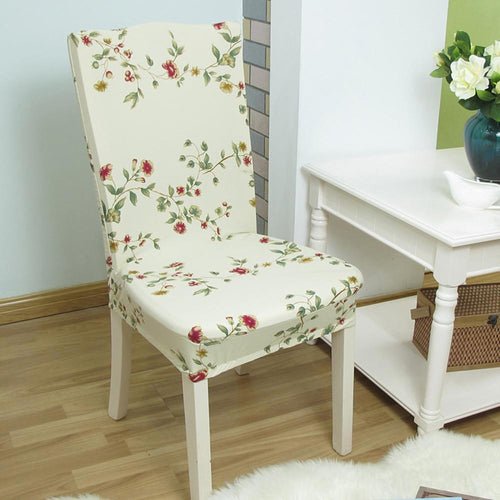 Chair Cover – Wildflower Branch – Ivory Cream