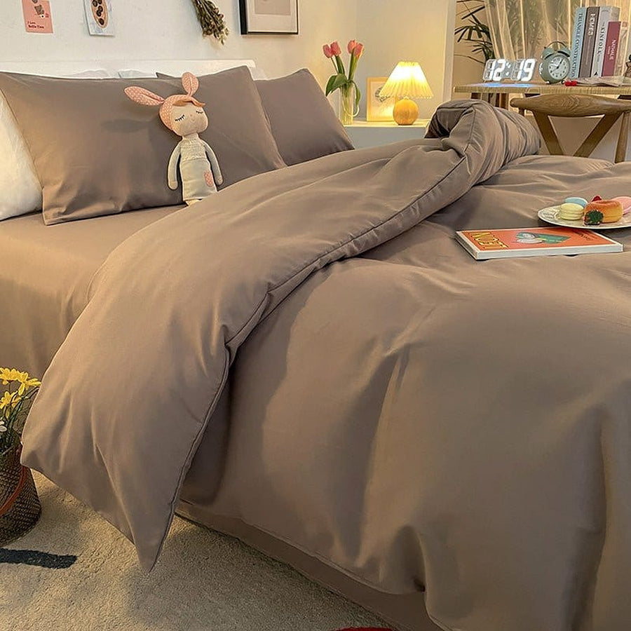 Duvet Cover – Cotton Plain – Warm Stone