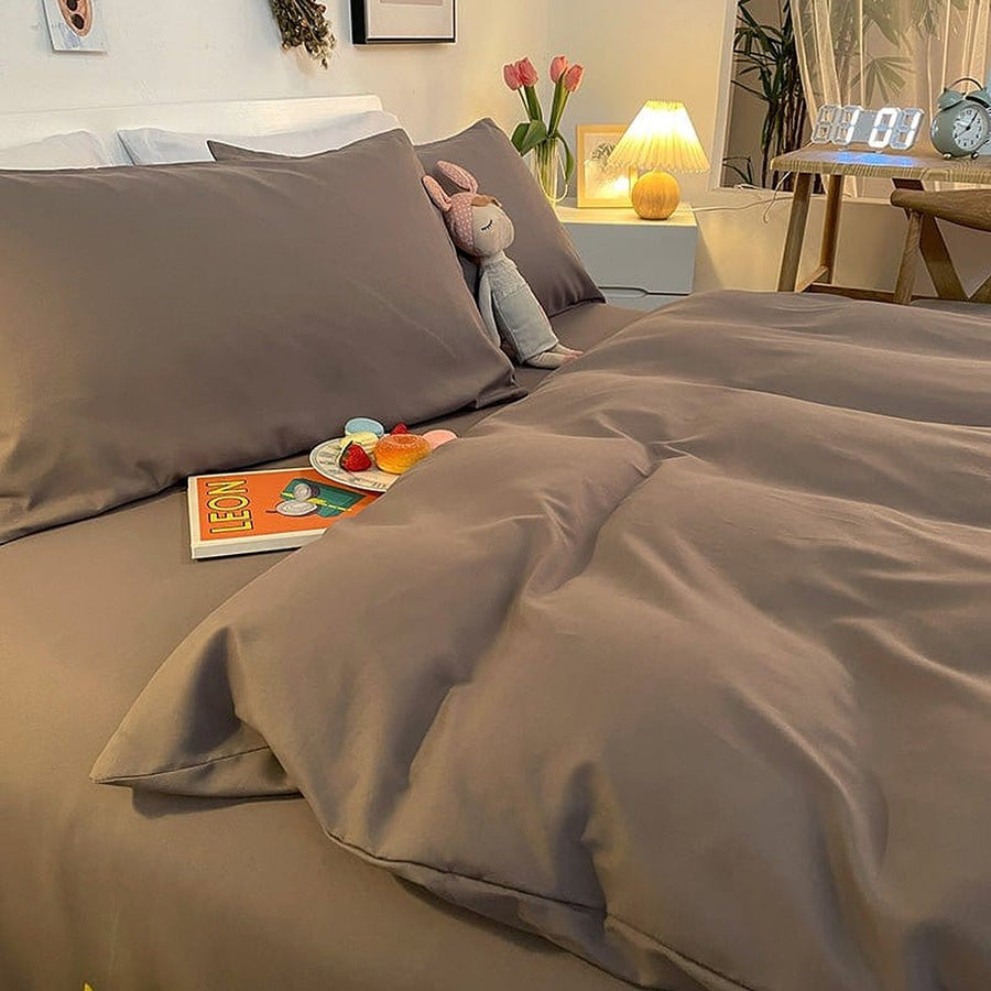 Duvet Cover – Cotton Plain – Warm Stone