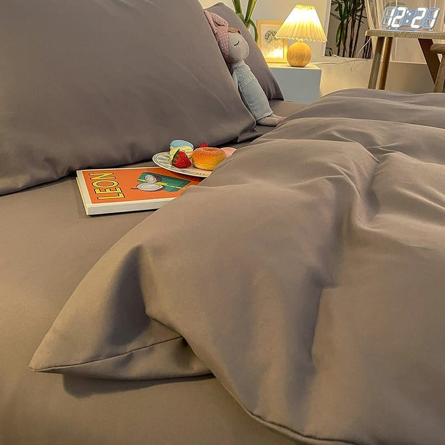 Duvet Cover – Cotton Plain – Warm Stone