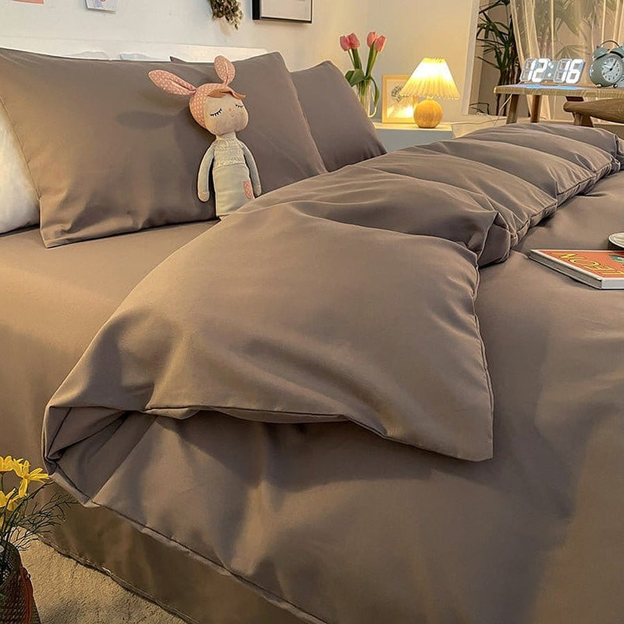 Duvet Cover – Cotton Plain – Warm Stone