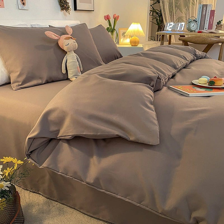 Duvet Cover – Cotton Plain – Warm Stone