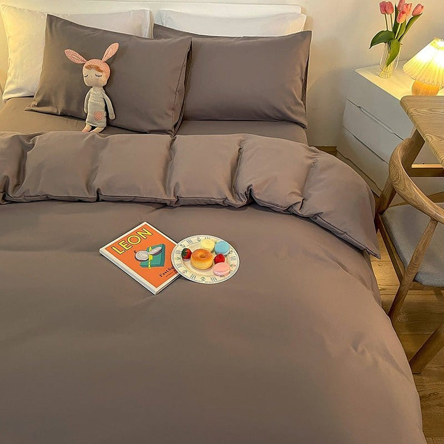 Duvet Cover – Cotton Plain – Warm Stone