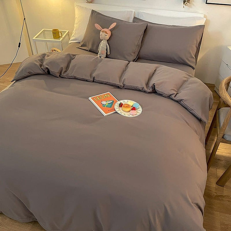 Duvet Cover – Cotton Plain – Warm Stone