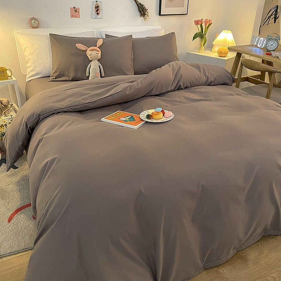 Duvet Cover – Cotton Plain – Warm Stone