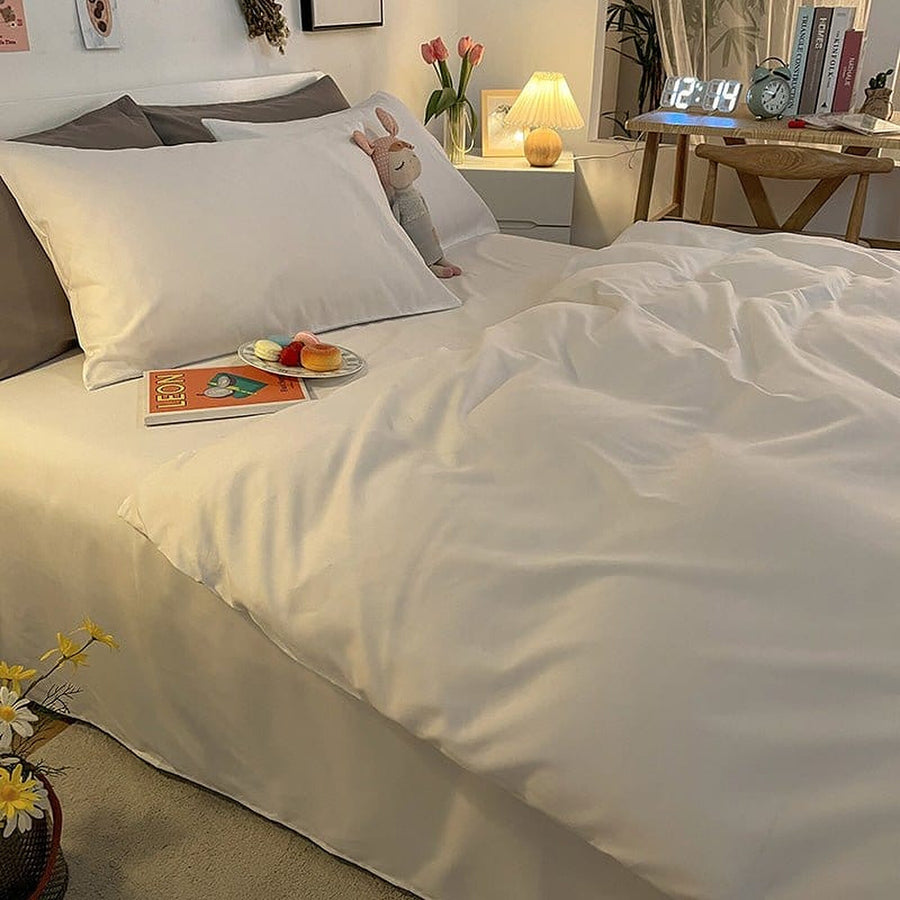 Duvet Cover – Cotton Plain – Pearl White