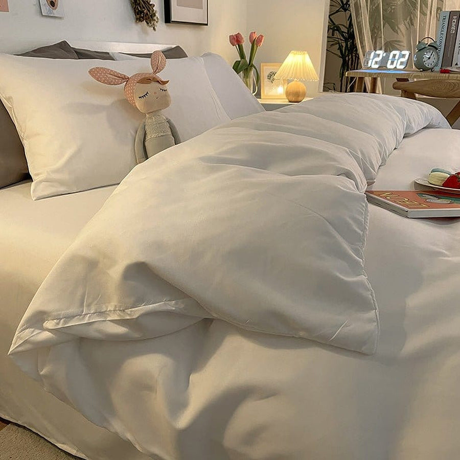 Duvet Cover – Cotton Plain – Pearl White