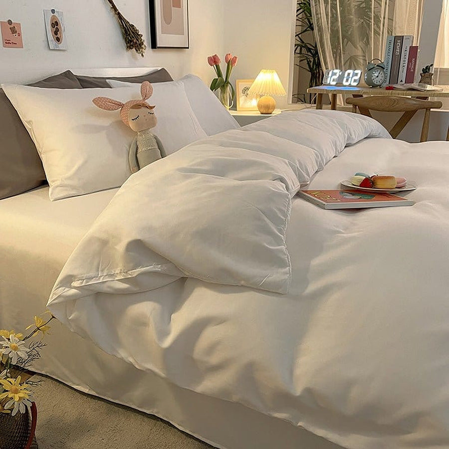 Duvet Cover – Cotton Plain – Pearl White