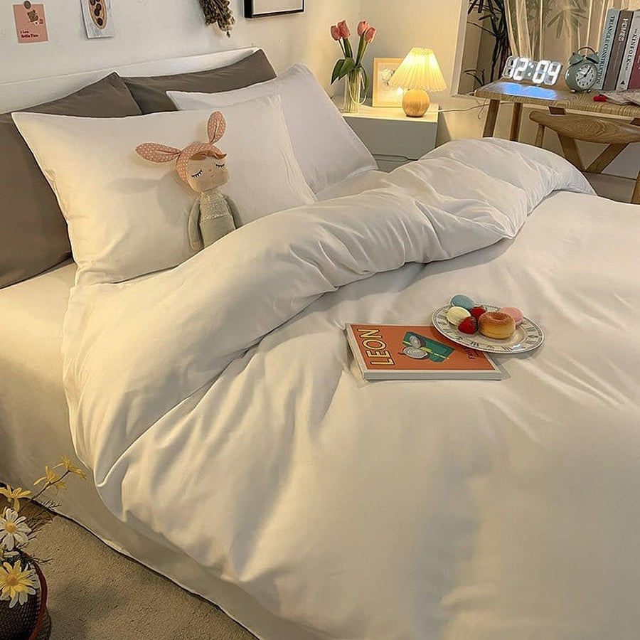 Duvet Cover – Cotton Plain – Pearl White