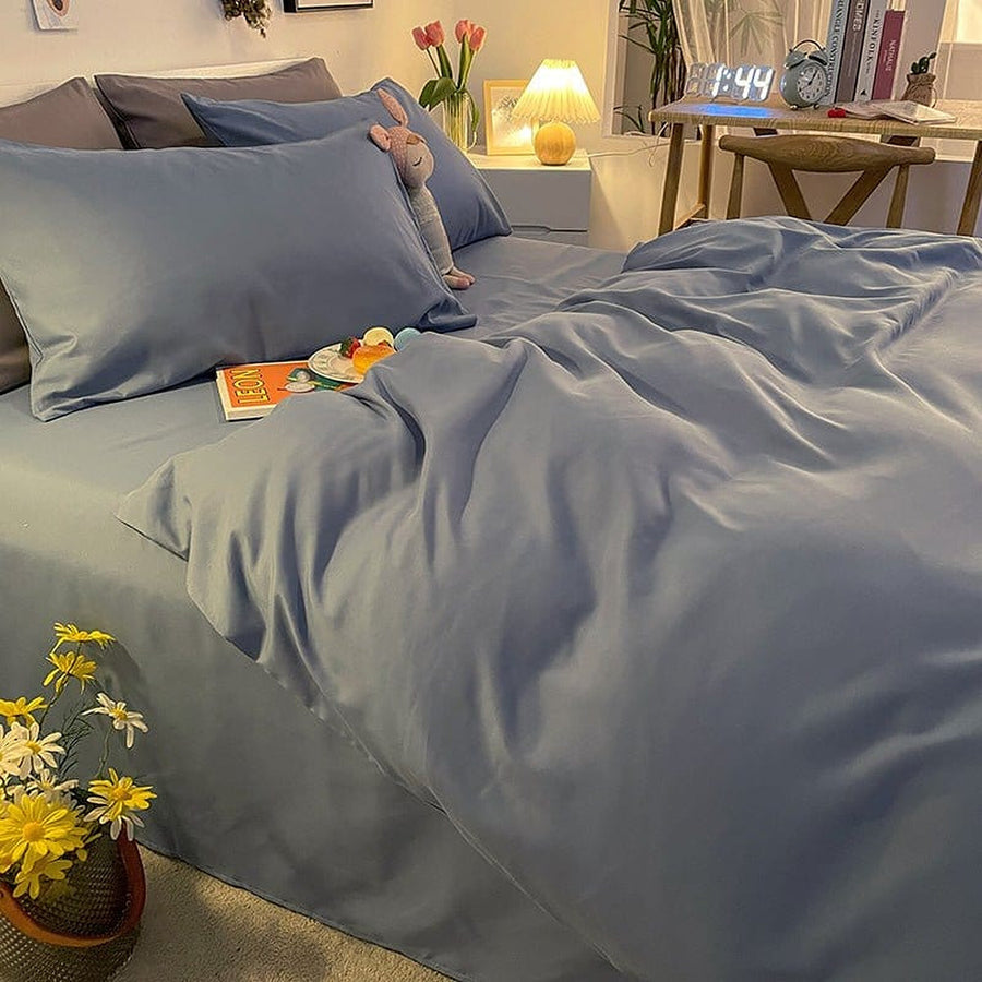 Duvet Cover – Cotton Plain – Lake Blue