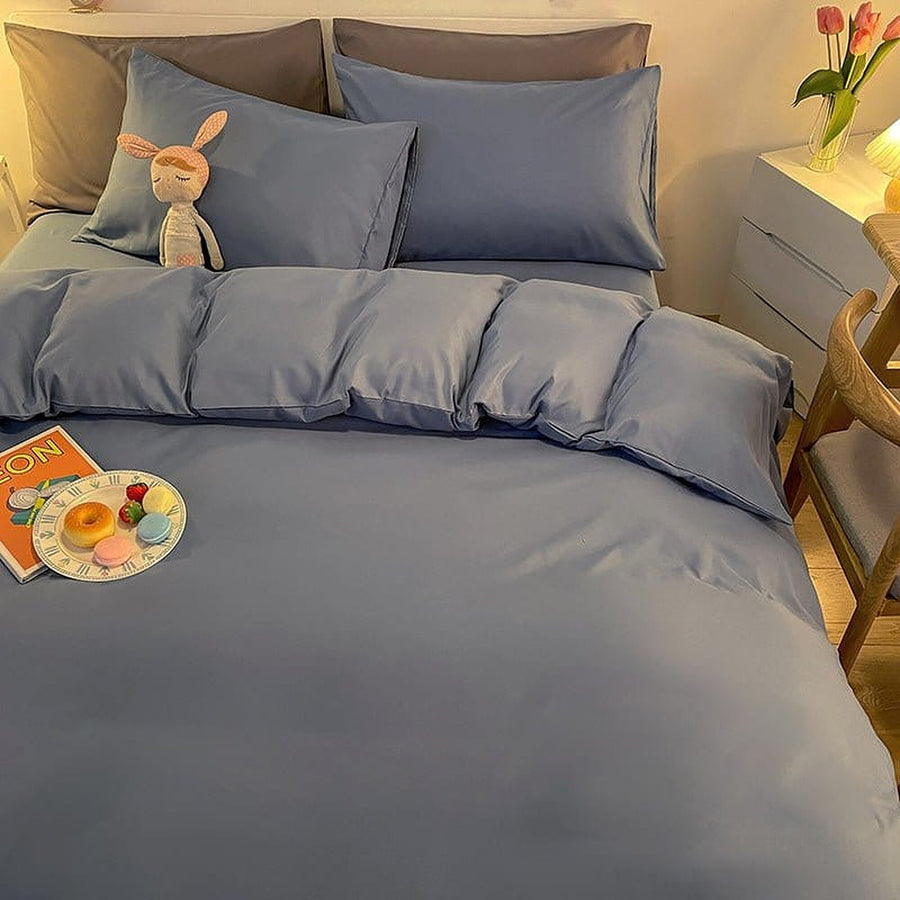 Duvet Cover – Cotton Plain – Lake Blue