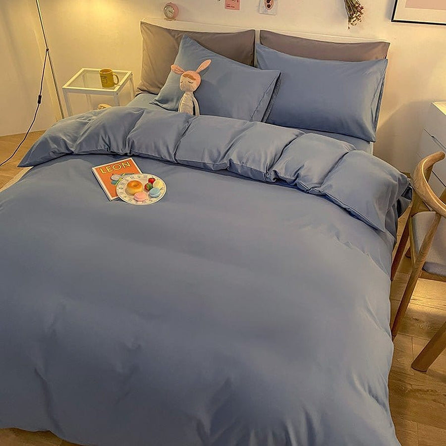 Duvet Cover – Cotton Plain – Lake Blue