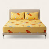 Fitted Sheet – Carrot Print – Honey