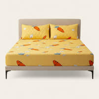 Fitted Sheet – Carrot Print – Honey