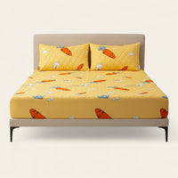 Fitted Sheet – Carrot Print – Honey