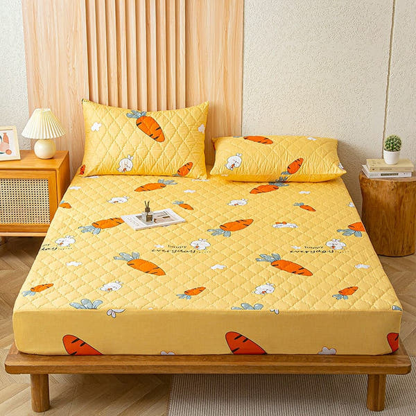 Fitted Sheet – Carrot Print – Honey