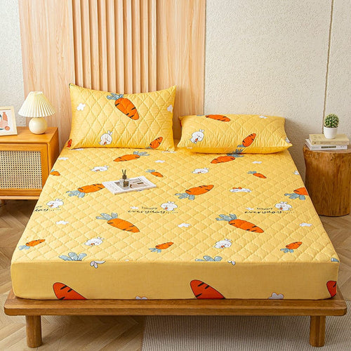 Fitted Sheet – Carrot Print – Honey