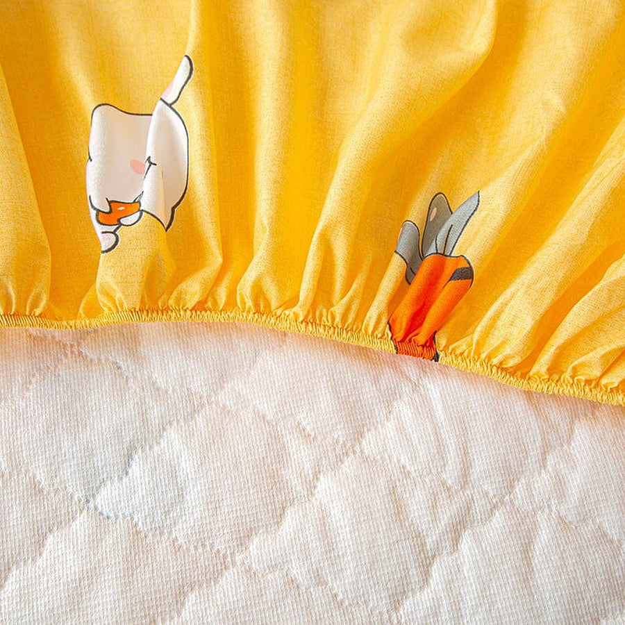 Fitted Sheet – Carrot Print – Honey