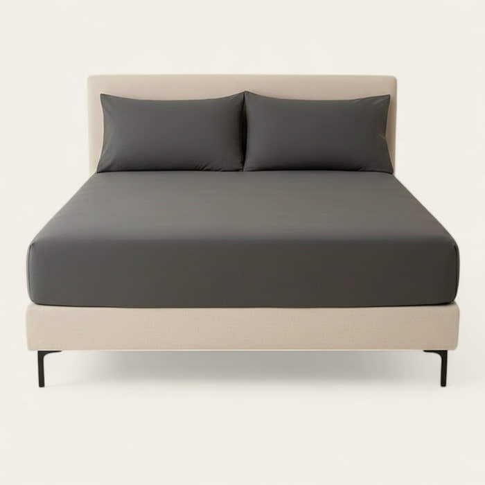 Fitted Sheet – Cotton Plain – Charcoal