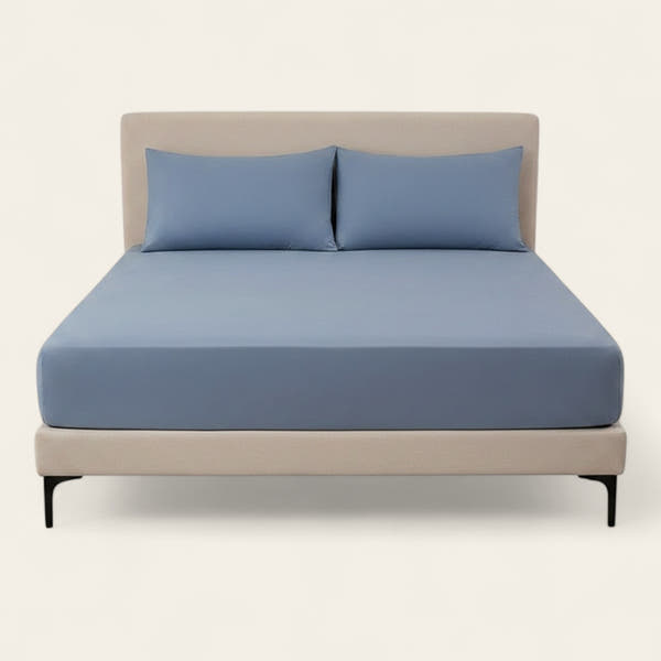 Fitted Sheet – Cotton Plain – Lake Blue