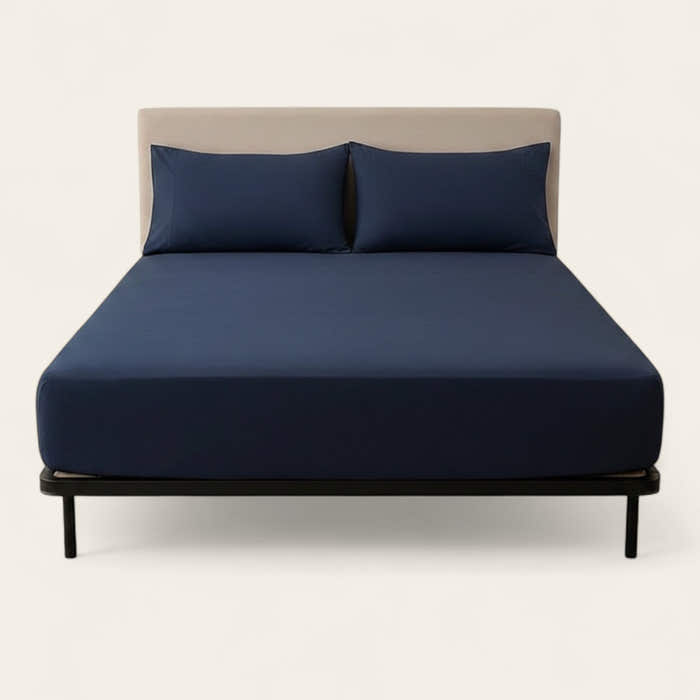 Fitted Sheet – Cotton Plain – Midnight Navy