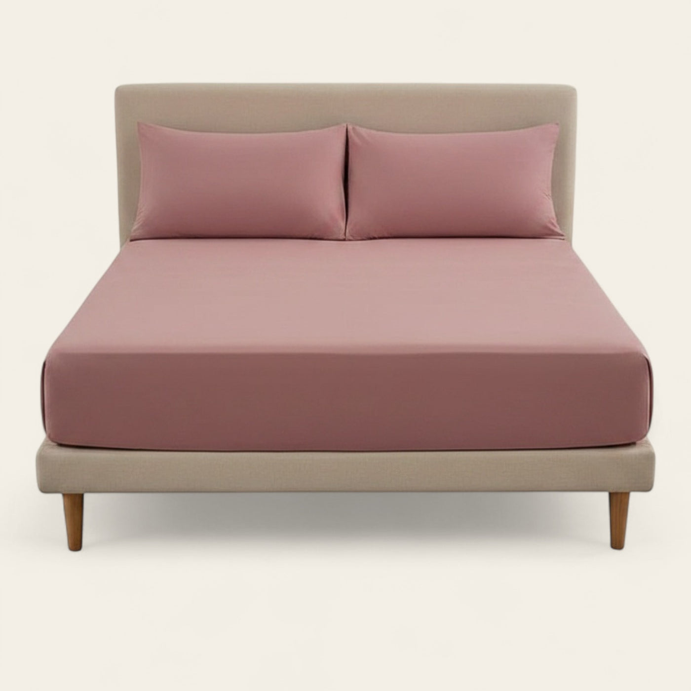 Fitted Sheet – Cotton Plain – Soft Blush