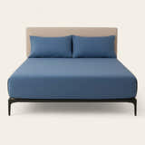 Fitted Sheet – Cotton Plain – Stormy Blue