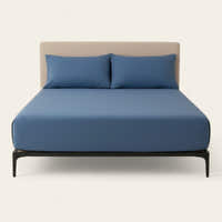 Fitted Sheet – Cotton Plain – Stormy Blue