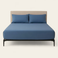 Fitted Sheet – Cotton Plain – Stormy Blue