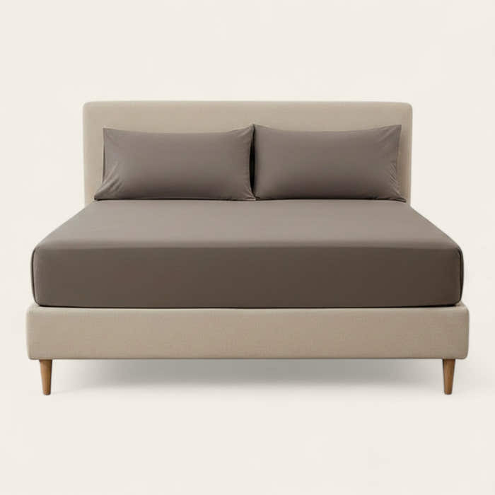 Fitted Sheet – Cotton Plain – Warm Stone