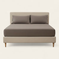 Fitted Sheet – Cotton Plain – Warm Stone