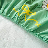 Fitted Sheet – Daisy Print – Sage Mist