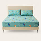 Fitted Sheet – Dinosaur Print – Mint