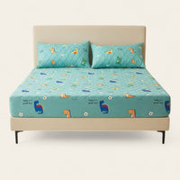 Fitted Sheet – Dinosaur Print – Mint