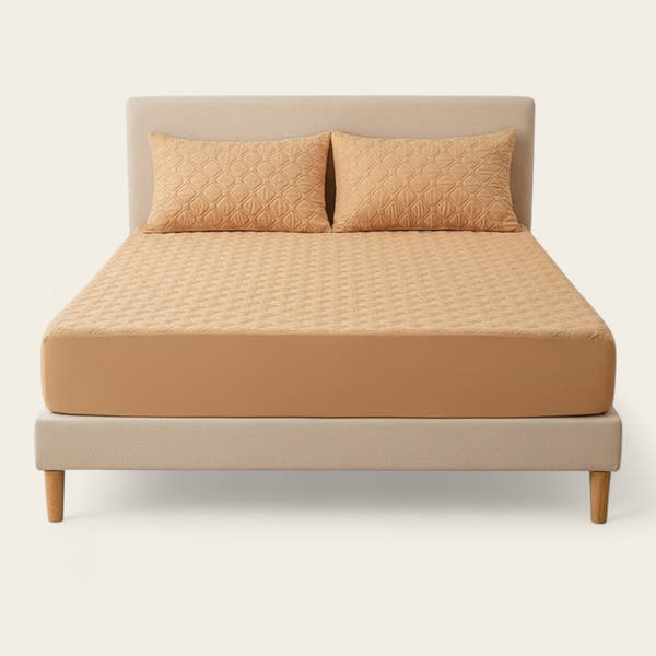 Fitted Sheet – Quilted – Caramel