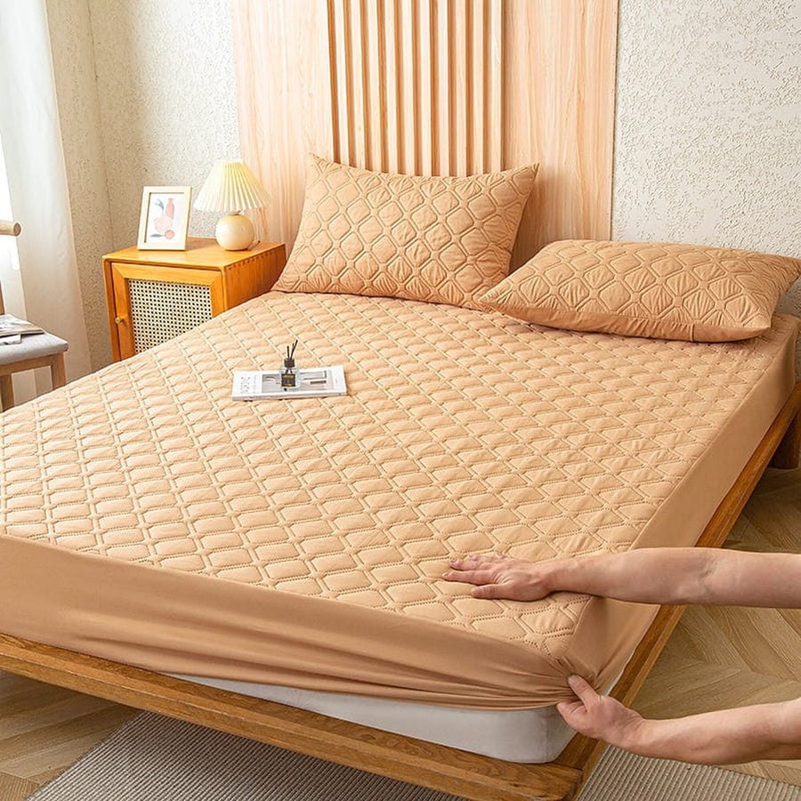 Fitted Sheet – Quilted – Caramel