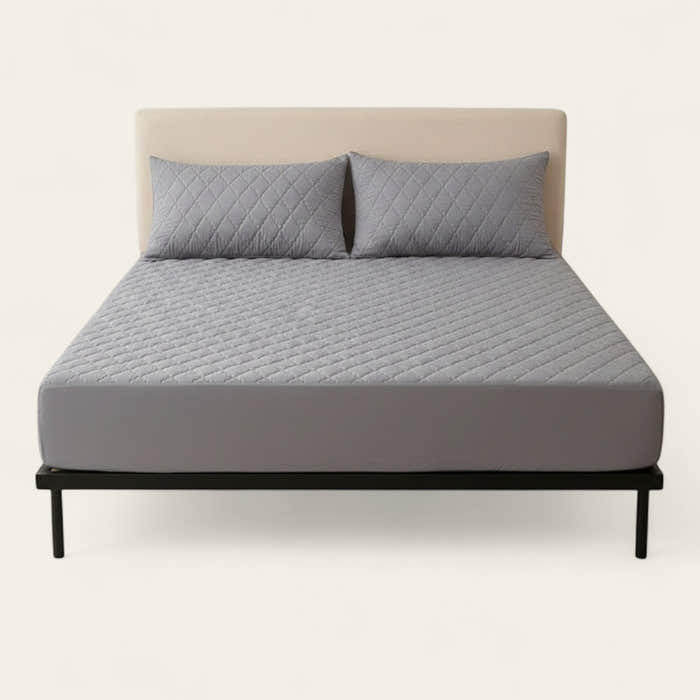 Fitted Sheet – Quilted – Pearl Grey